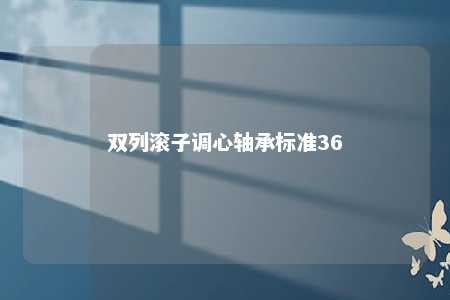 双列滚子调心轴承标准36 